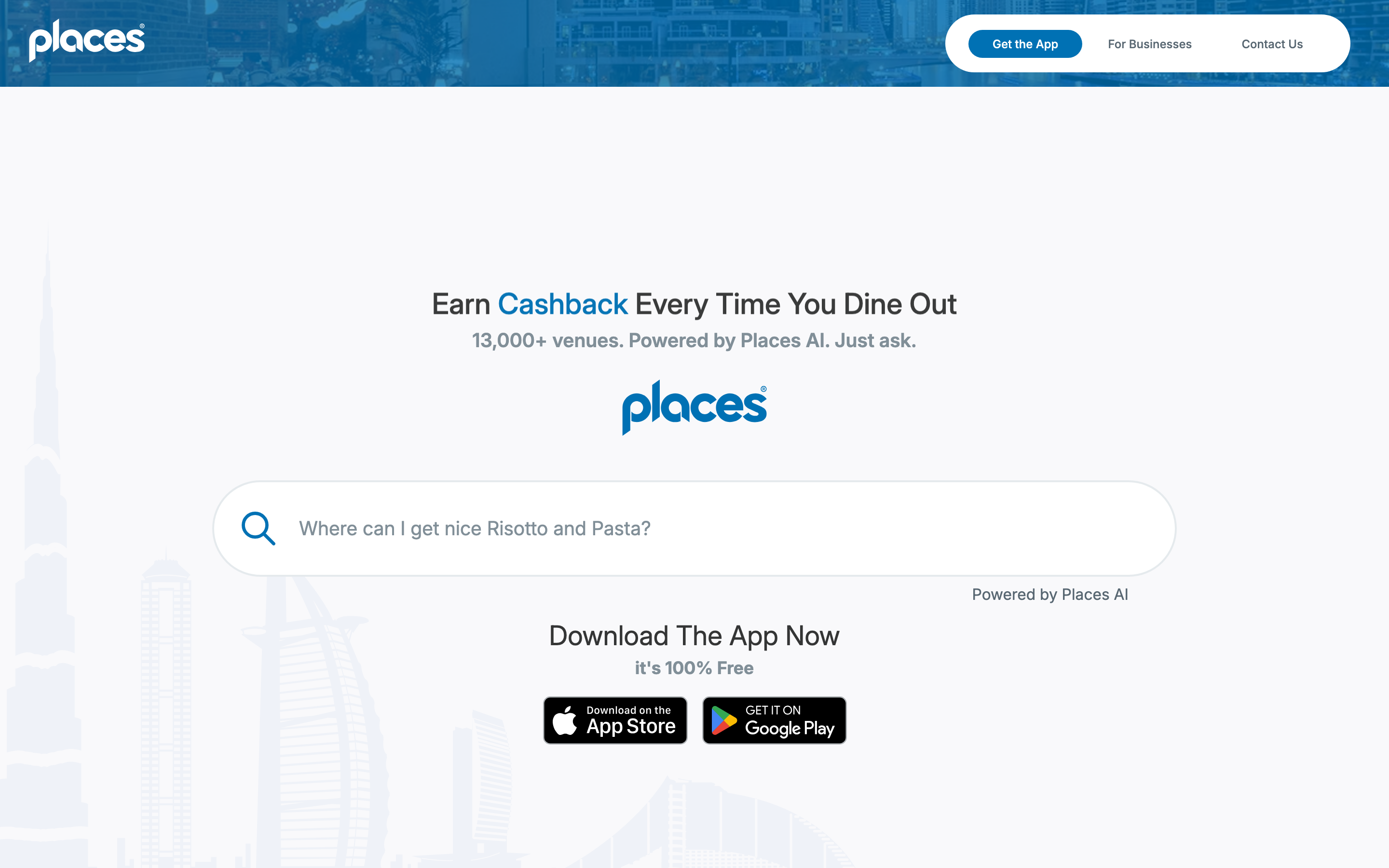 Places — the live placesuae.com homepage